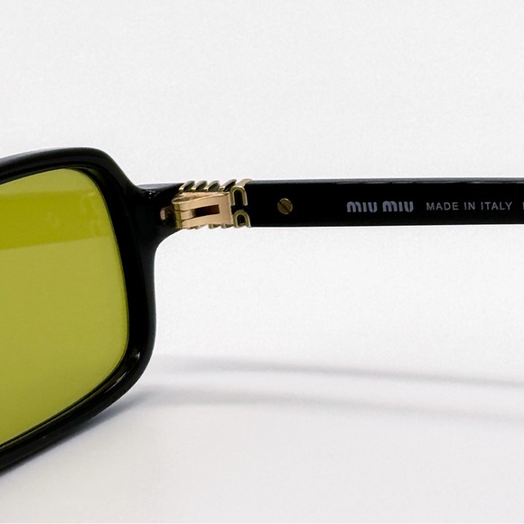 NEW MIU MIU MU11ZS 16K070 SQUARE MU11ZS WOMEN MU11ZS 16K07O BLACK SUNGLASSES - Picture 13 of 14